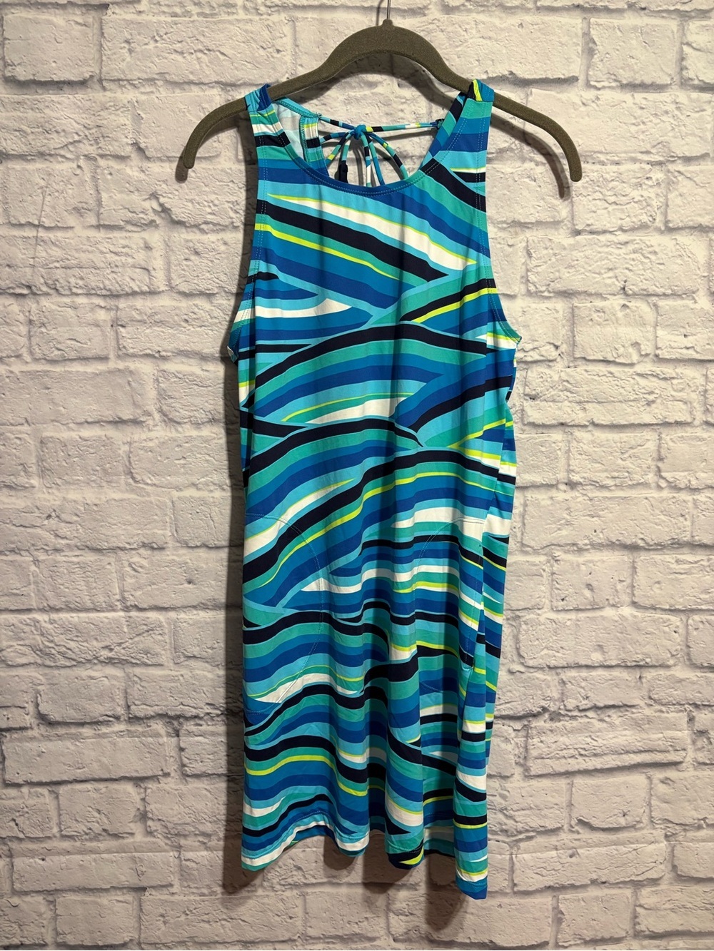 Tommy Bahama Blue & Teal Striped Swim Cover Up Dress Small